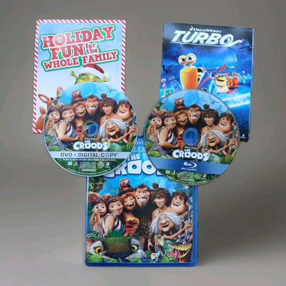 DreamWorks - The Croods (Blu-ray / DVD + Digital Copy) DVDs 2013 Rated PG UV - Picture 1 of 15